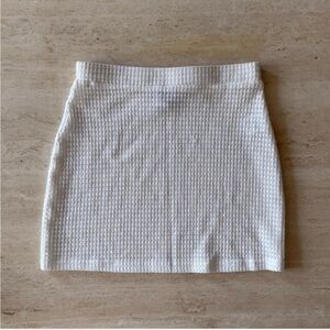 Beachy knit mini skirt white